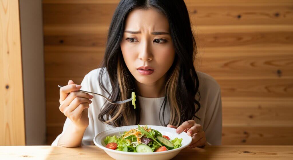 過度な食事制限でガリガリ体型に悩む女性